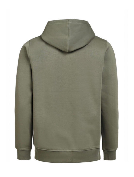 Felpa Zip Patch Verde Oliva