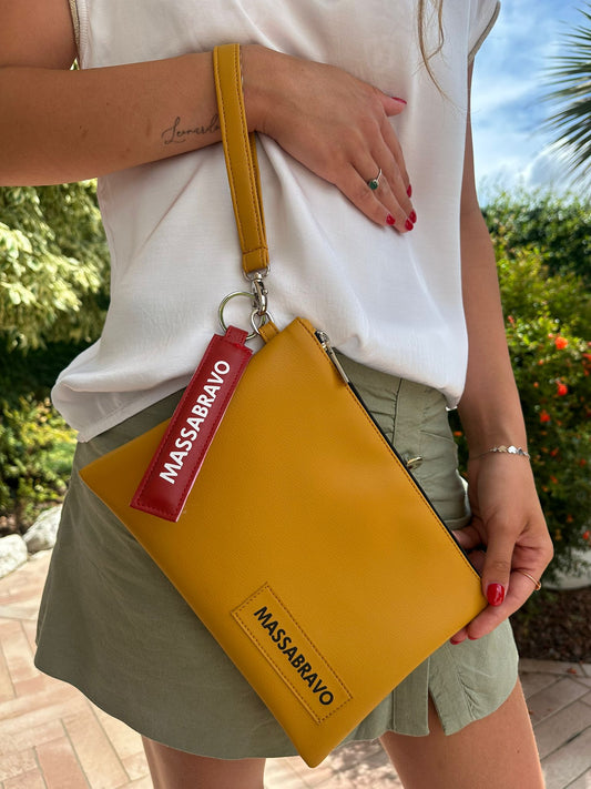 Pochette Gialla con laccio