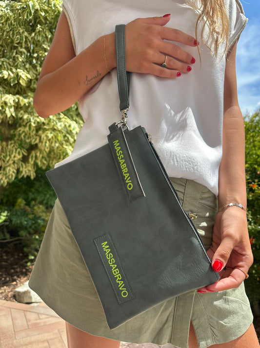 Pochette Verde con laccio
