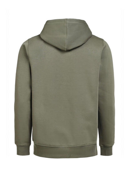 Felpa Zip Patch Verde Oliva