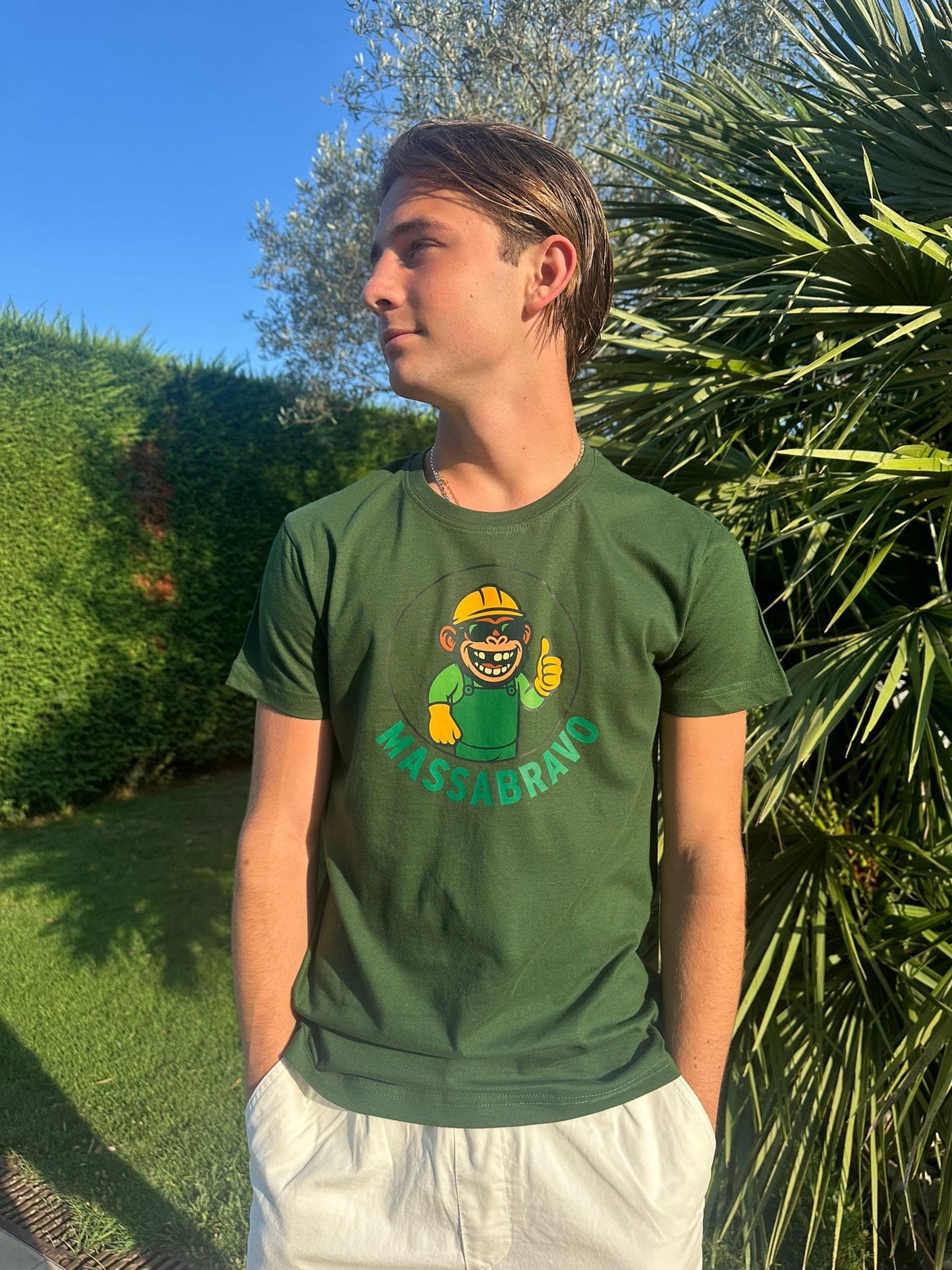 T-shirt Verde UOMO con stampa